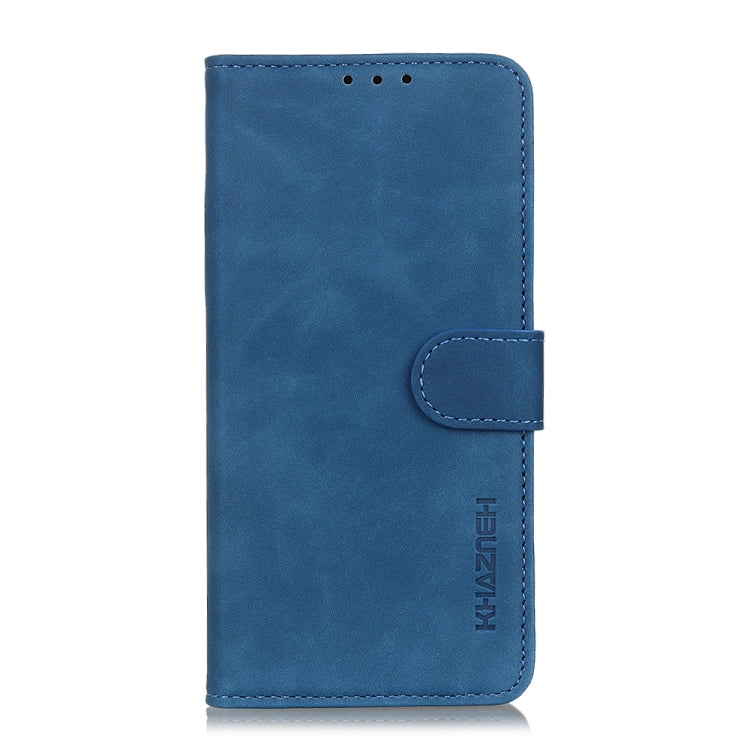 KHAZNEH Retro Texture Horizontal Flip Leather Phone Case for Samsung Galaxy A03 Core (Blue)