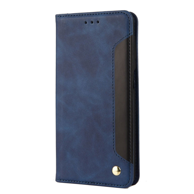 Blue Skin Feel Splicing Leather Phone Case for Xiaomi Redmi Note 11 Pro