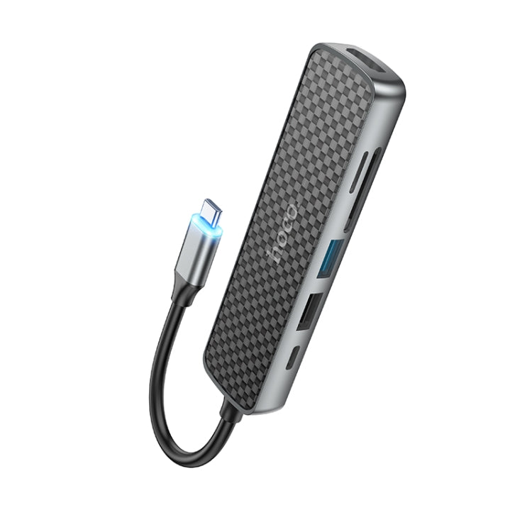 hoco HB24 Multi-functional USB-C Docking Station with High Resolution and Power Delivery (Tarnish)