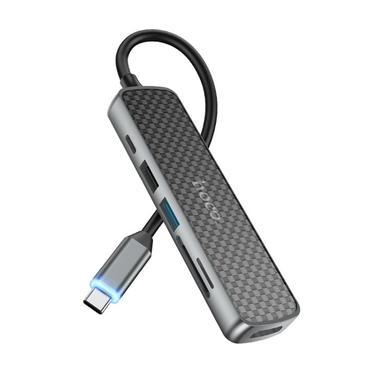 hoco HB24 Multi-functional USB-C Docking Station with High Resolution and Power Delivery (Tarnish)