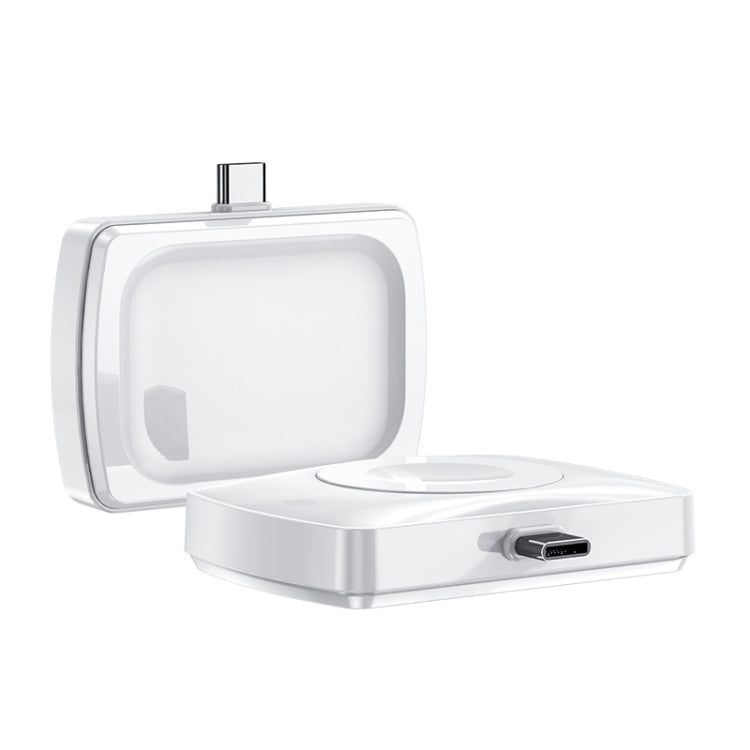 Wireless Charger for Apple Watch and AirPods with Type-C Interface (White)