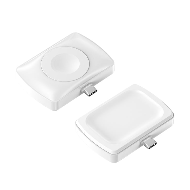 Wireless Charger for Apple Watch and AirPods with Type-C Interface (White)
