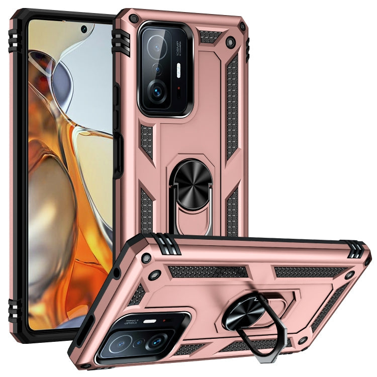 Rose Gold Shockproof TPU + PC Phone Case for Xiaomi 11T Pro