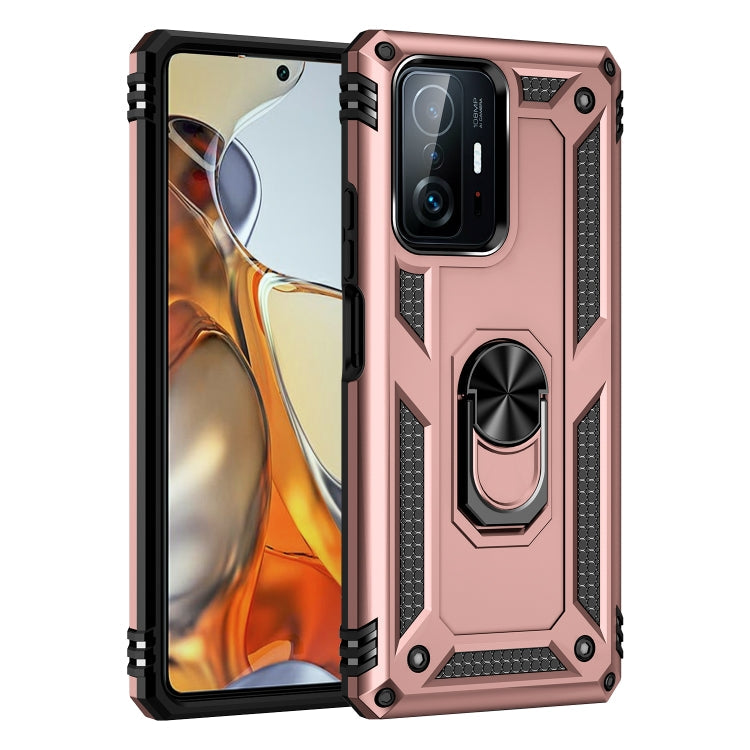 Rose Gold Shockproof TPU + PC Phone Case for Xiaomi 11T Pro