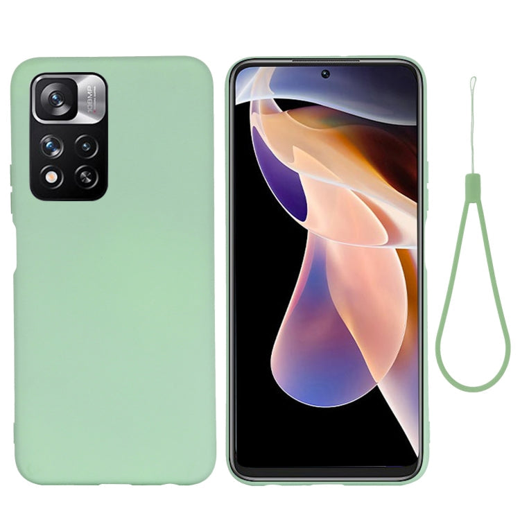 Xiaomi Redmi Note 11 Pro Liquid Silicone Phone Case-Green