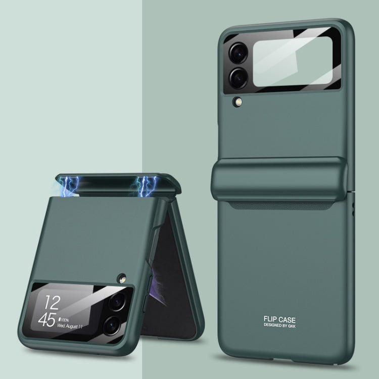 GKK Magnetic Hinge Full Coverage Phone Case for Samsung Galaxy Z Flip3 5G (Green)