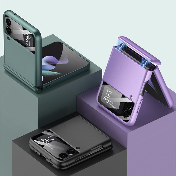 Samsung Galaxy Z Flip3 5G GKK Magnetic Hinge Full Coverage Phone Case - Black