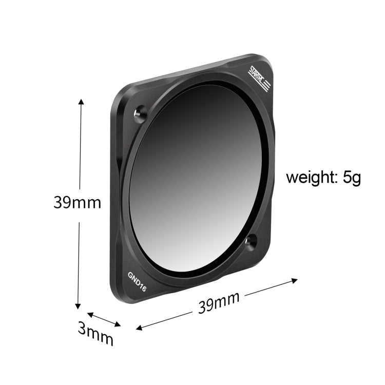 STARTRC 1110331 GND 16 Gradient Lens Filter for DJI Action 2 (Black)