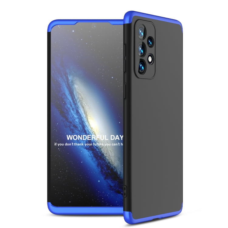 Samsung Galaxy A33 5G GKK Three Stage Splicing Full Coverage PC Phone Case in Black Blue