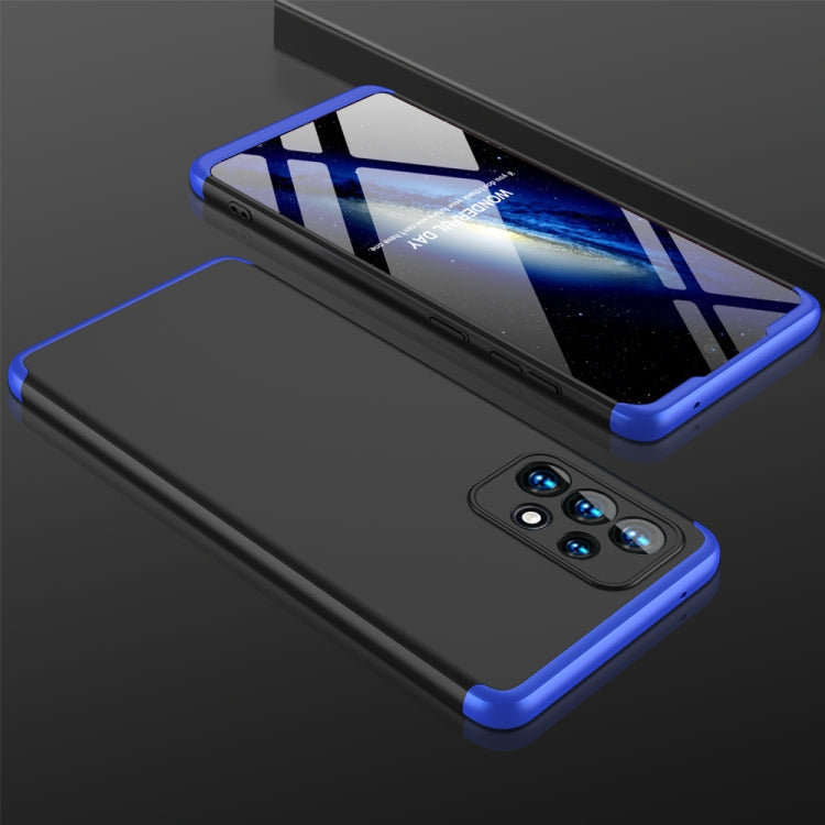 Samsung Galaxy A33 5G GKK Three Stage Splicing Full Coverage PC Phone Case in Black Blue
