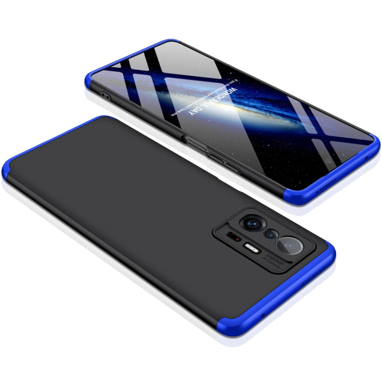 Xiaomi Mi 11T GKK Three Stage Splicing Full Coverage PC Phone Case (Black Blue)