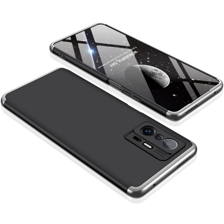 Xiaomi Mi 11T GKK Three Stage Splicing Full Coverage PC Phone Case in Black Silver