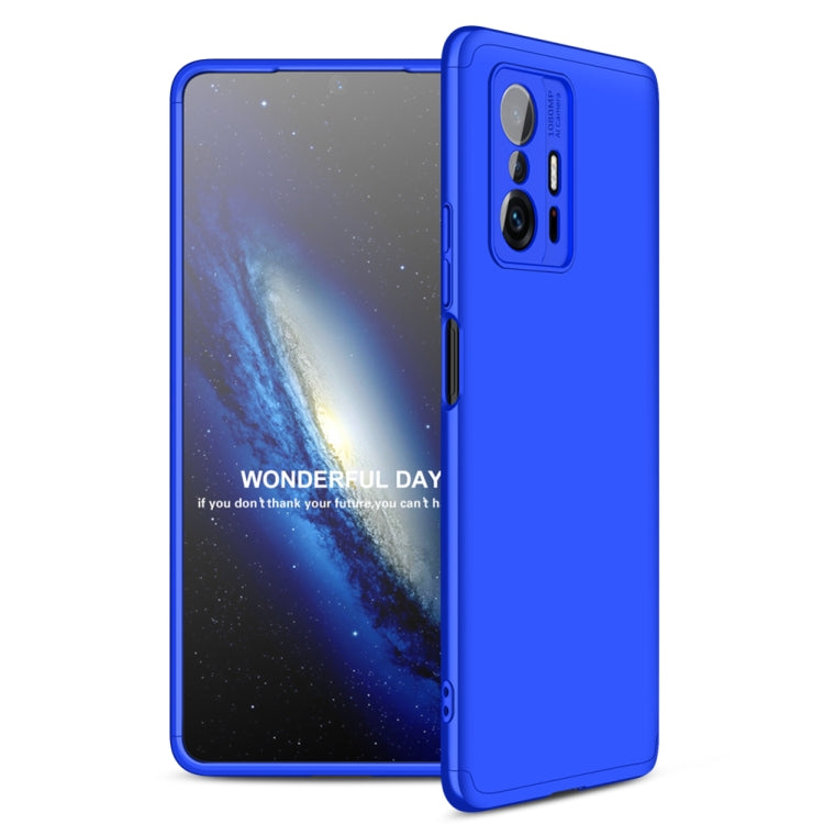 GKK Three Stage Splicing Full Coverage PC Phone Case for Xiaomi Mi 11T (Blue)