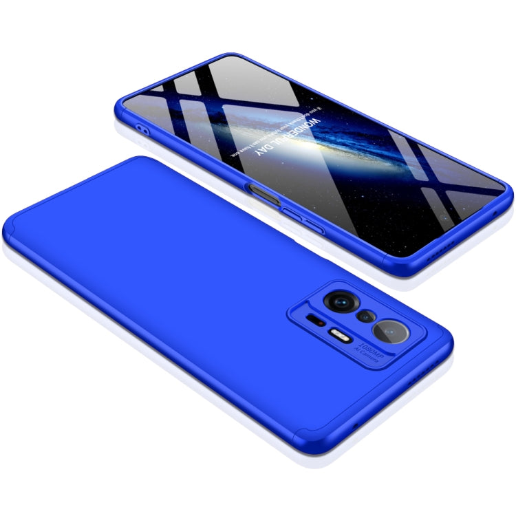 GKK Three Stage Splicing Full Coverage PC Phone Case for Xiaomi Mi 11T (Blue)