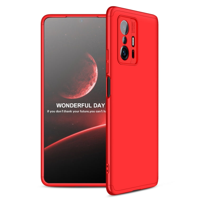 Xiaomi Mi 11T GKK Three Stage Splicing Full Coverage PC Phone Case (Red)