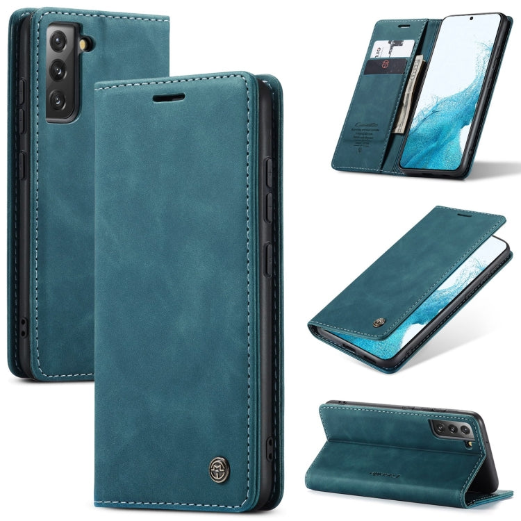 Multifunctional Blue Leather Phone Case for Samsung Galaxy S22+