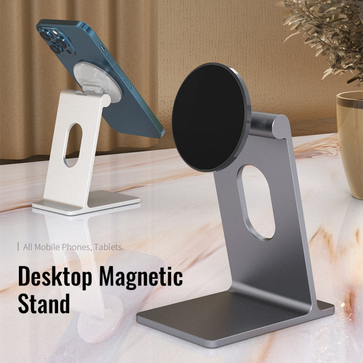 R-JUST SJ18 Square Desktop Magnetic Phone Holder (Grey)