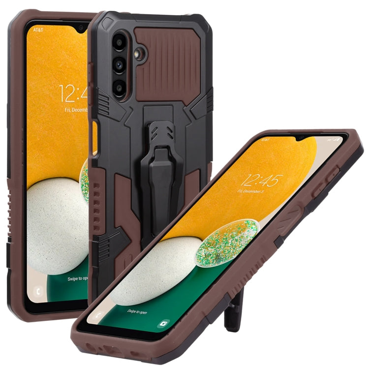 Armor Warrior Shockproof Phone Case for Samsung Galaxy A13 5G (Brown)