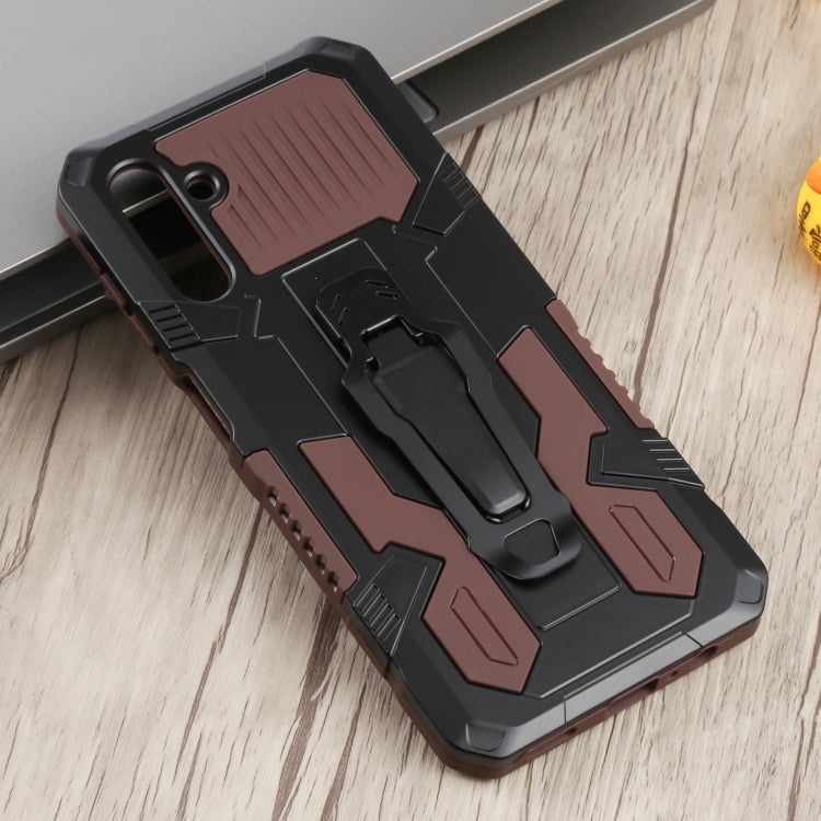Armor Warrior Shockproof Phone Case for Samsung Galaxy A13 5G (Brown)