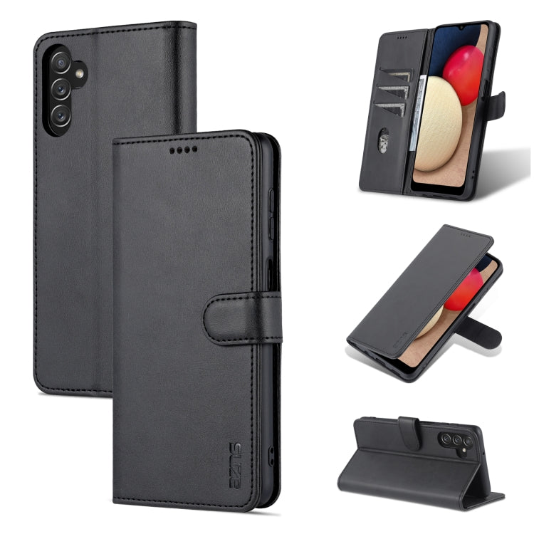 Samsung Galaxy A13 5G Black Leather Phone Case with Horizontal Flip