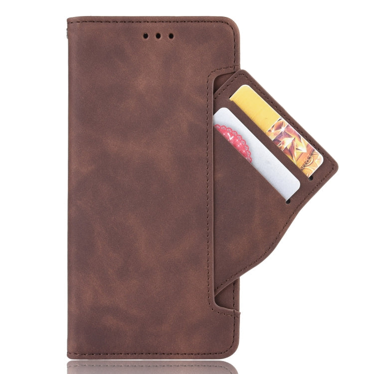 Skin Feel Calf Pattern Leather Phone Case for Xiaomi Redmi Note 11 Pro (Brown)