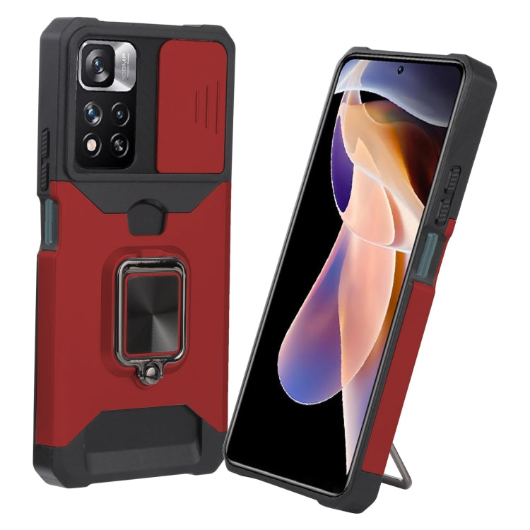 Sliding Camera Cover Shockproof Phone Case for Xiaomi Redmi Note 11 Pro