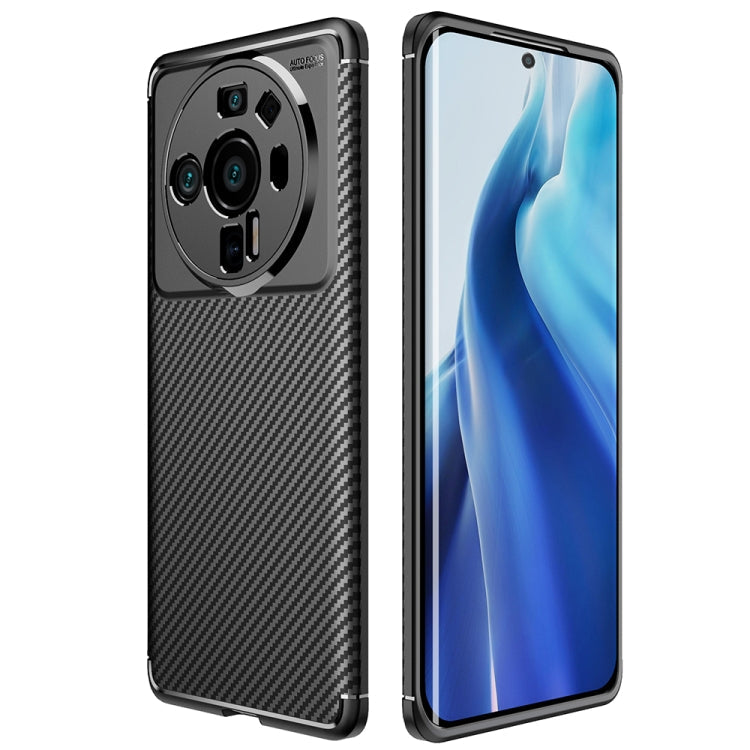 Xiaomi Mi 12S Ultra 5G Carbon Fiber Texture Shockproof TPU Phone Case (Black)