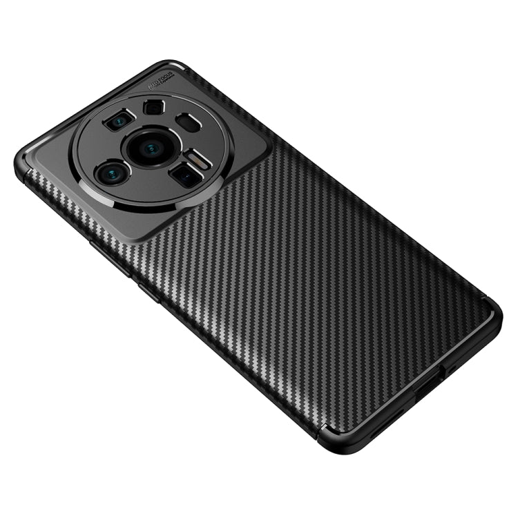 Xiaomi Mi 12S Ultra 5G Carbon Fiber Texture Shockproof TPU Phone Case (Black)