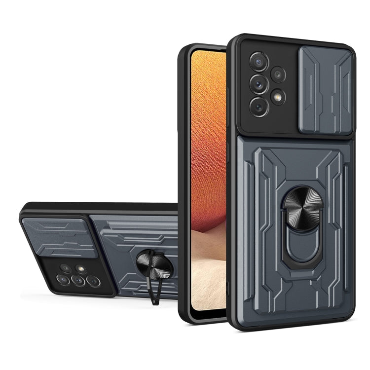 Samsung Galaxy A33 5G Sliding Camshield Card Phone Case in Grey