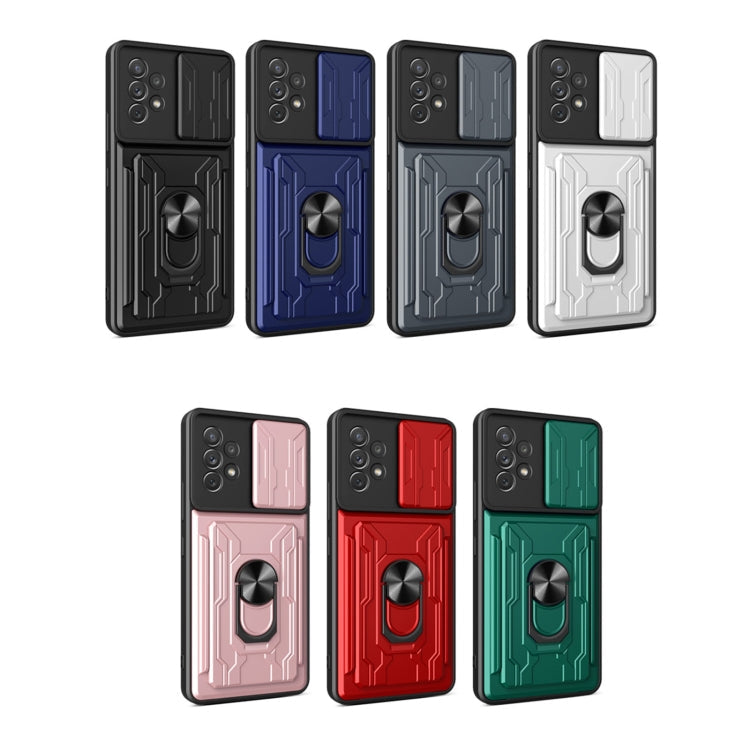 Grey Sliding Camshield Card Phone Case for Samsung Galaxy A53 5G