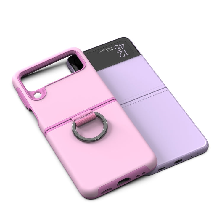 Pink 2 in 1 Ring Armor Phone Case for Samsung Galaxy Z Flip3 5G