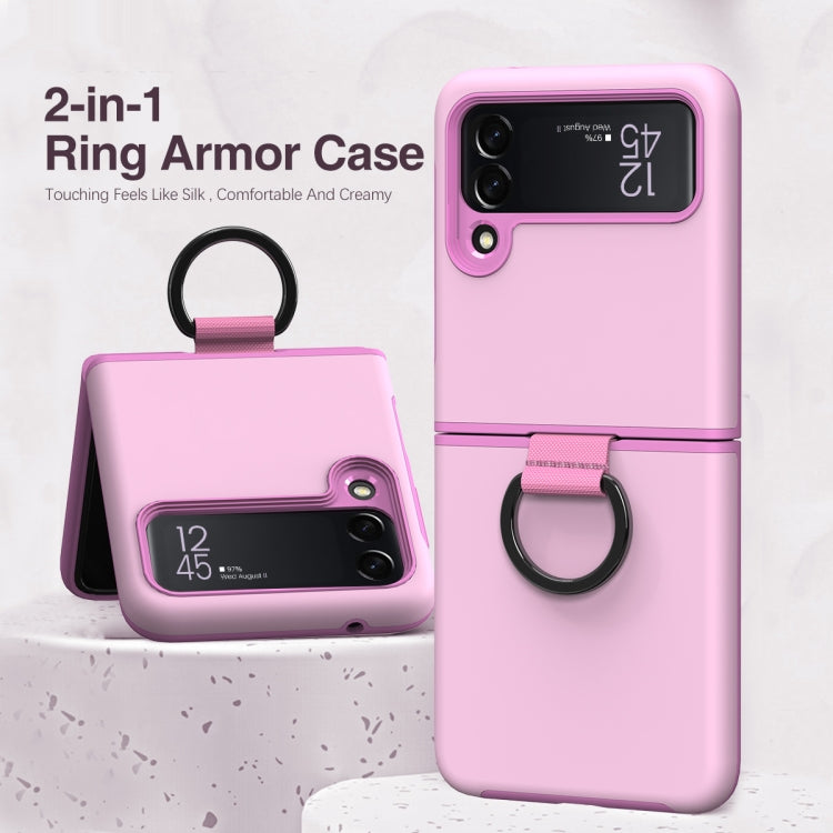 GKK TPU + PC 2 in 1 Ring Armor Phone Case for Samsung Galaxy Z Flip3 5G (Black)