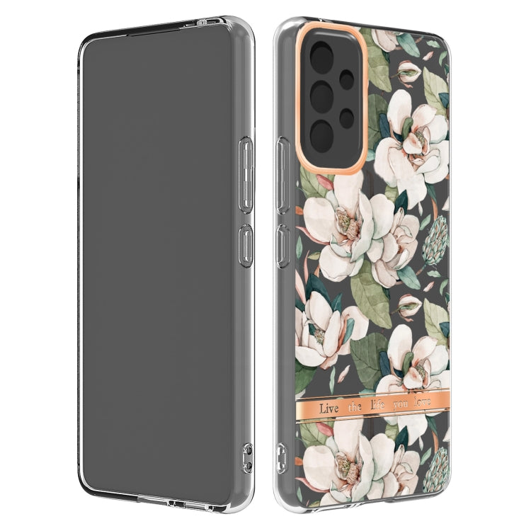 Green Gardenia Flowers and Plants Series IMD TPU Phone Case for Samsung Galaxy A53 5G