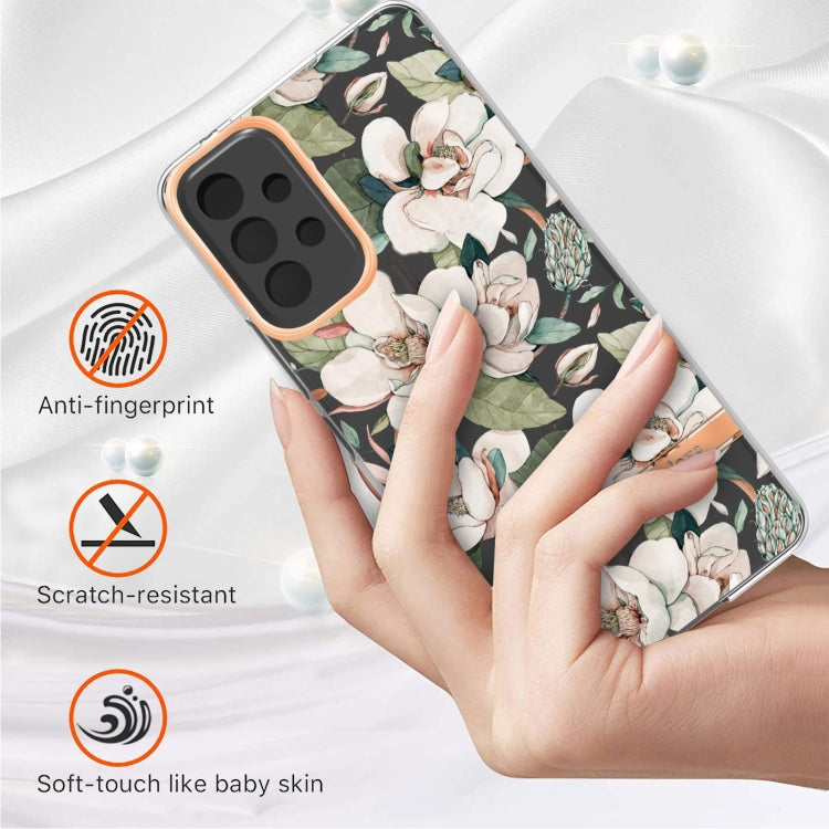 Green Gardenia Flowers and Plants Series IMD TPU Phone Case for Samsung Galaxy A53 5G