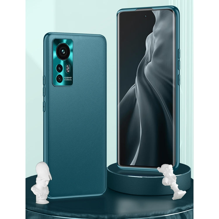 Black Plain Leather Phone Case for Xiaomi 12 Pro 5G