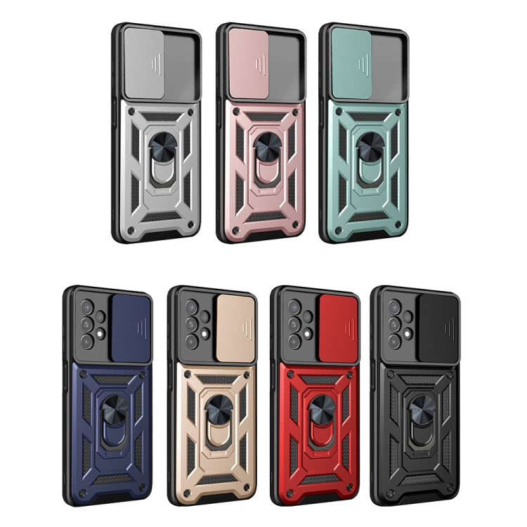 Sliding Camera Cover TPU+PC Phone Case for Samsung Galaxy A13 4G (Black)