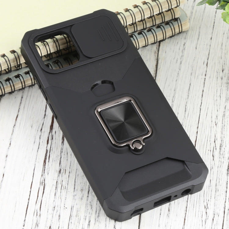 Sliding Camera Cover Phone Case for Samsung Galaxy A03 (Black)