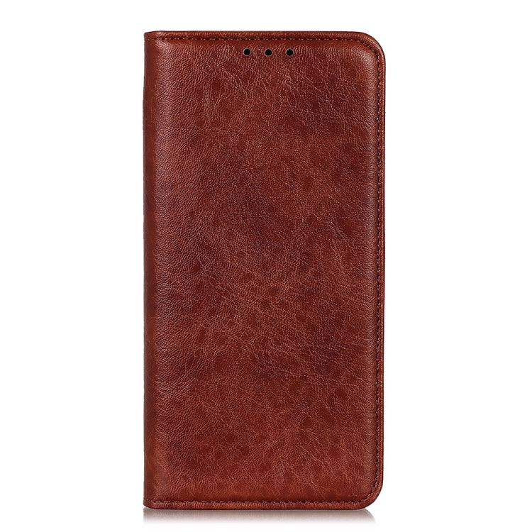 Brown Magnetic Crazy Horse Texture Leather Phone Case for Xiaomi 12 Pro / 12S Pro