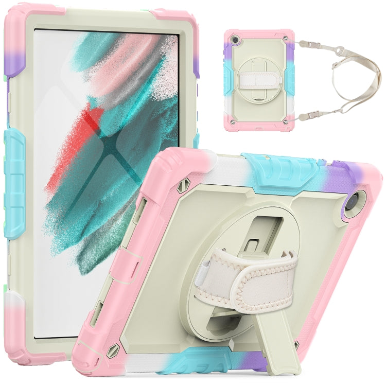 Stylish Beige and Camouflage Pink Silicone + PC Tablet Case for Samsung Galaxy Tab A8 10.5 2021 X200 / X205