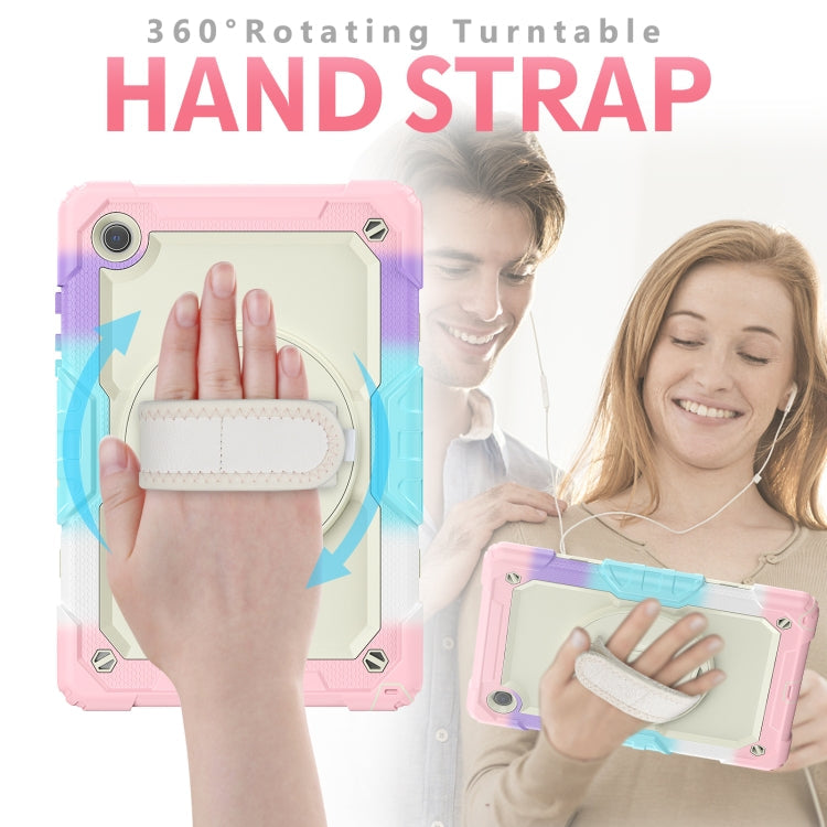 Stylish Beige and Camouflage Pink Silicone + PC Tablet Case for Samsung Galaxy Tab A8 10.5 2021 X200 / X205