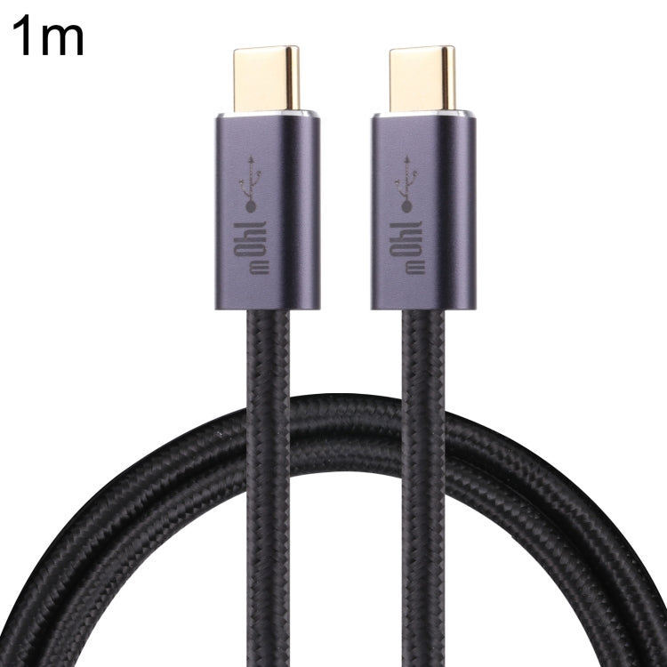 Braided 140W USB 2.0 USB-C Male to USB-C Male Cable - 1m (Black)