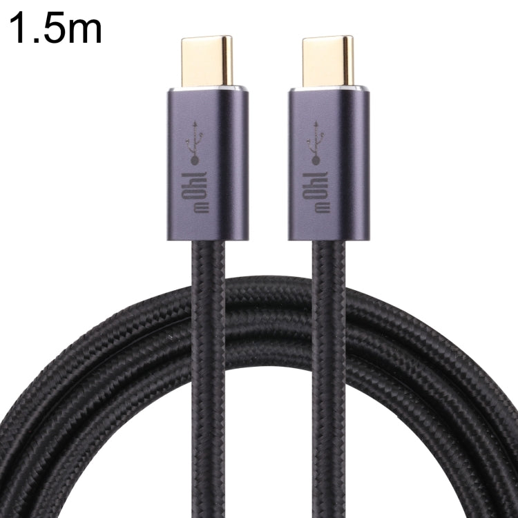 140W USB 2.0 USB-C to USB-C 1.5m Braided Data Cable for Fast Charging (Black)