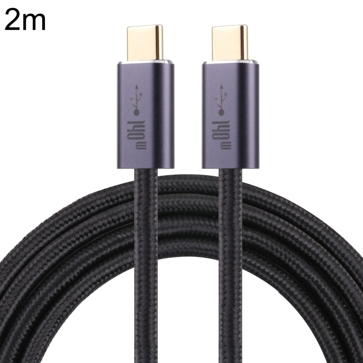 140W USB 2.0 USB-C to USB-C Braided Data Cable, 2m (Black)