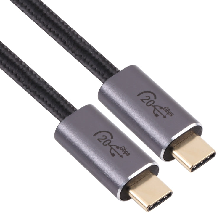 20Gbps USB-C to USB-C 1m Braided Data Cable, Black