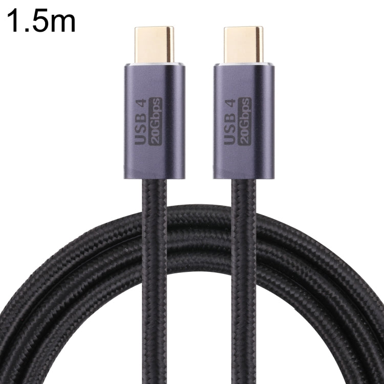 20Gbps USB 4 Male to Male Braided Data Cable, 1.5m Length (Black)