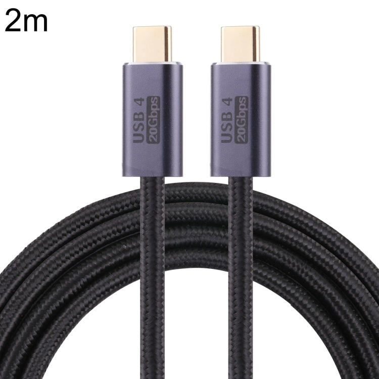 20Gbps USB 4 USB-C to USB-C Braided Data Cable, 2m (Black)