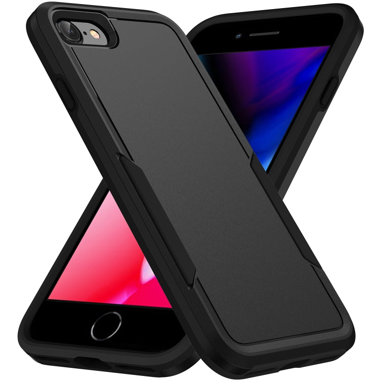 Armor Heavy Duty PC + TPU Phone Case for iPhone SE 2022 / SE 2020 / 8 / 7 (Black)