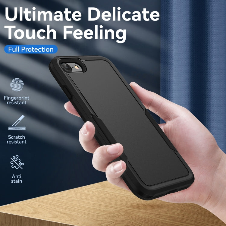 Armor Heavy Duty PC + TPU Phone Case for iPhone SE 2022 / SE 2020 / 8 / 7 (Black)