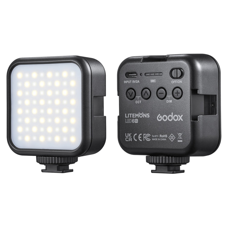 Godox LED-6BI LED Video Shoot Light with Adjustable Color Temperature and Built-in Battery