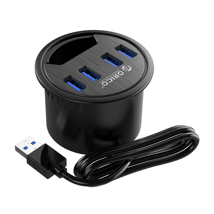 Multifunction Desktop Hub with 4 USB3.0 Ports - Black
